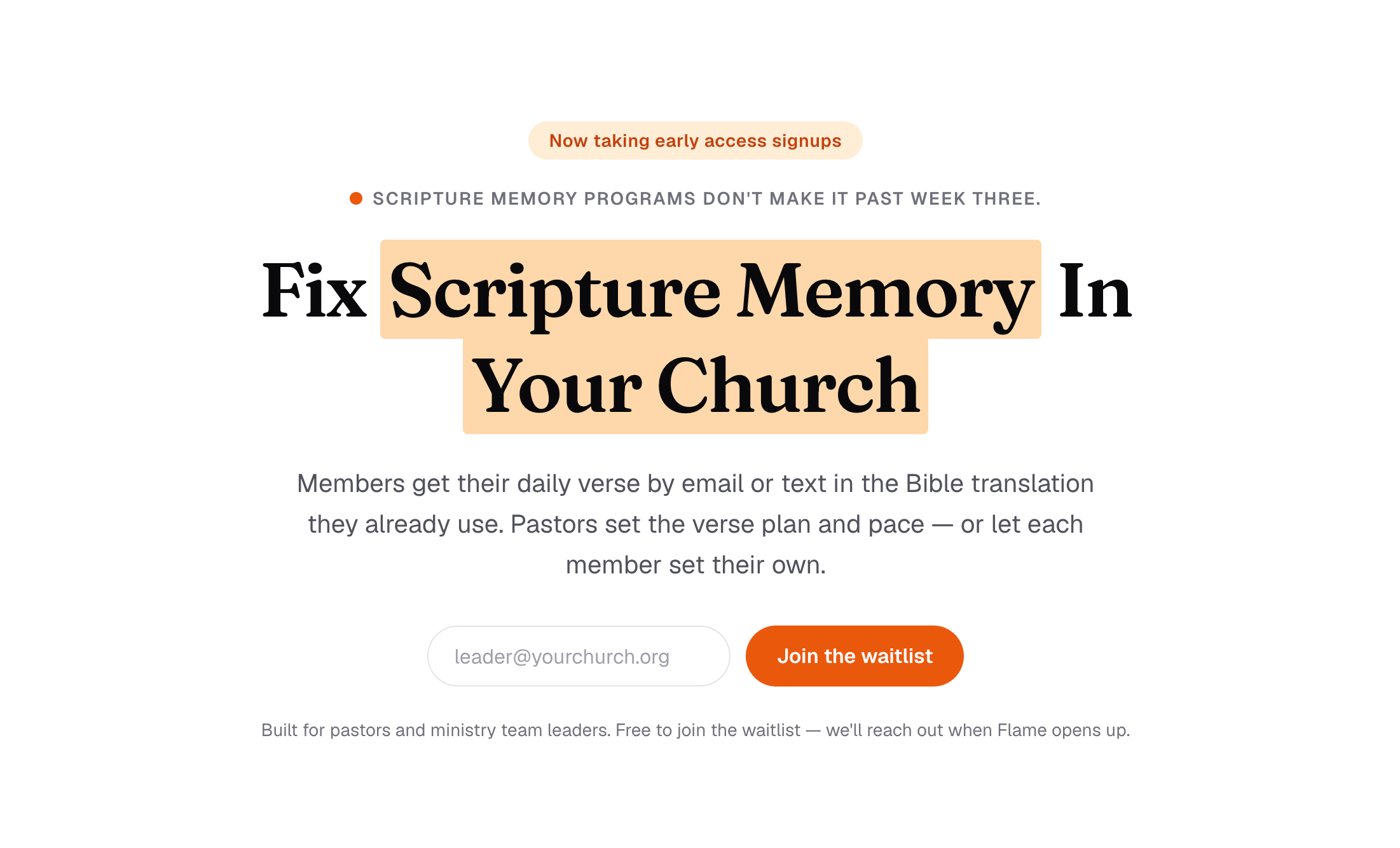 Flame: The Scripture Memory Tool Built for Your Entire Church